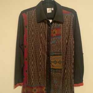 Multicolor Patterned Button Down